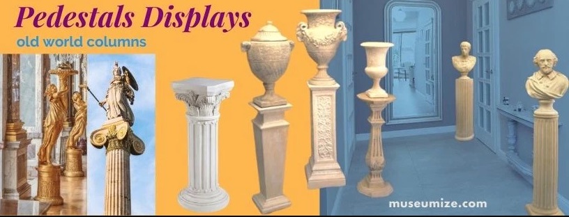 classical column display pedestals